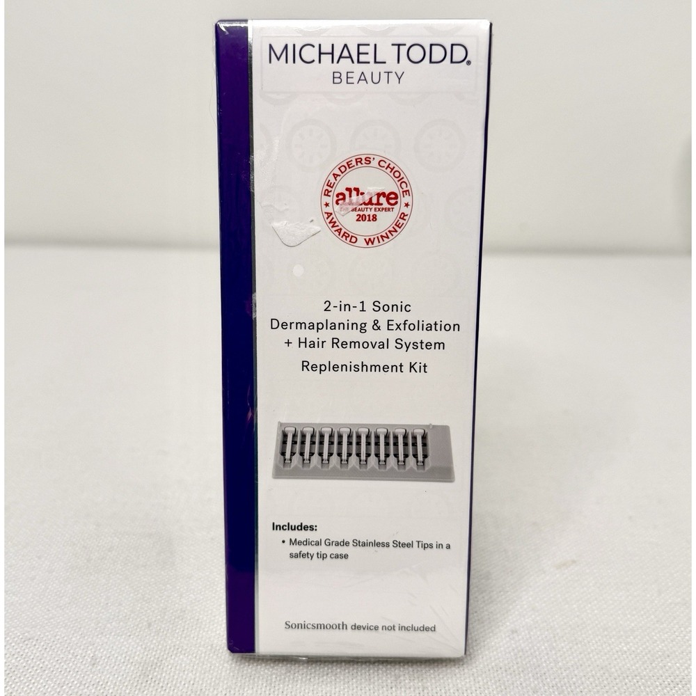 Michael Todd Beauty 2 In 1 Sonic Dermaplaning At Home Replenishment Kit New